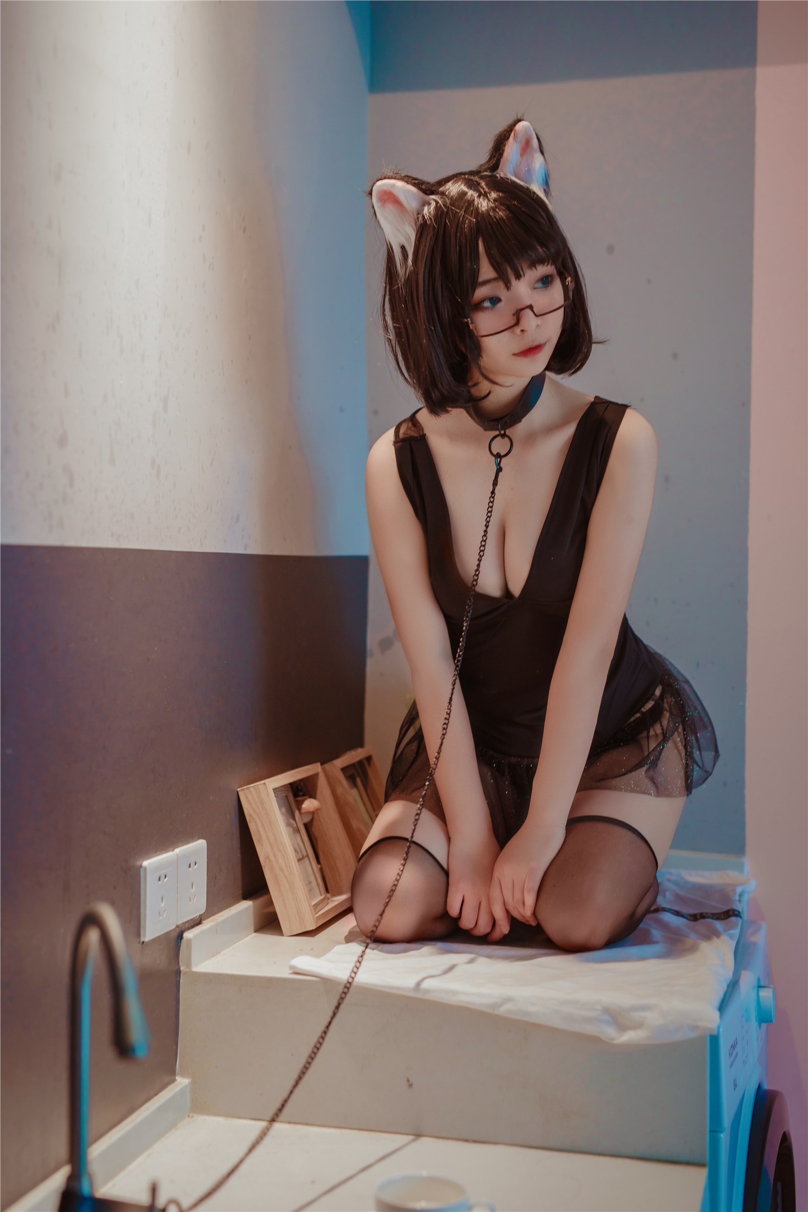 Yuuhui - Black cat head dress(4)